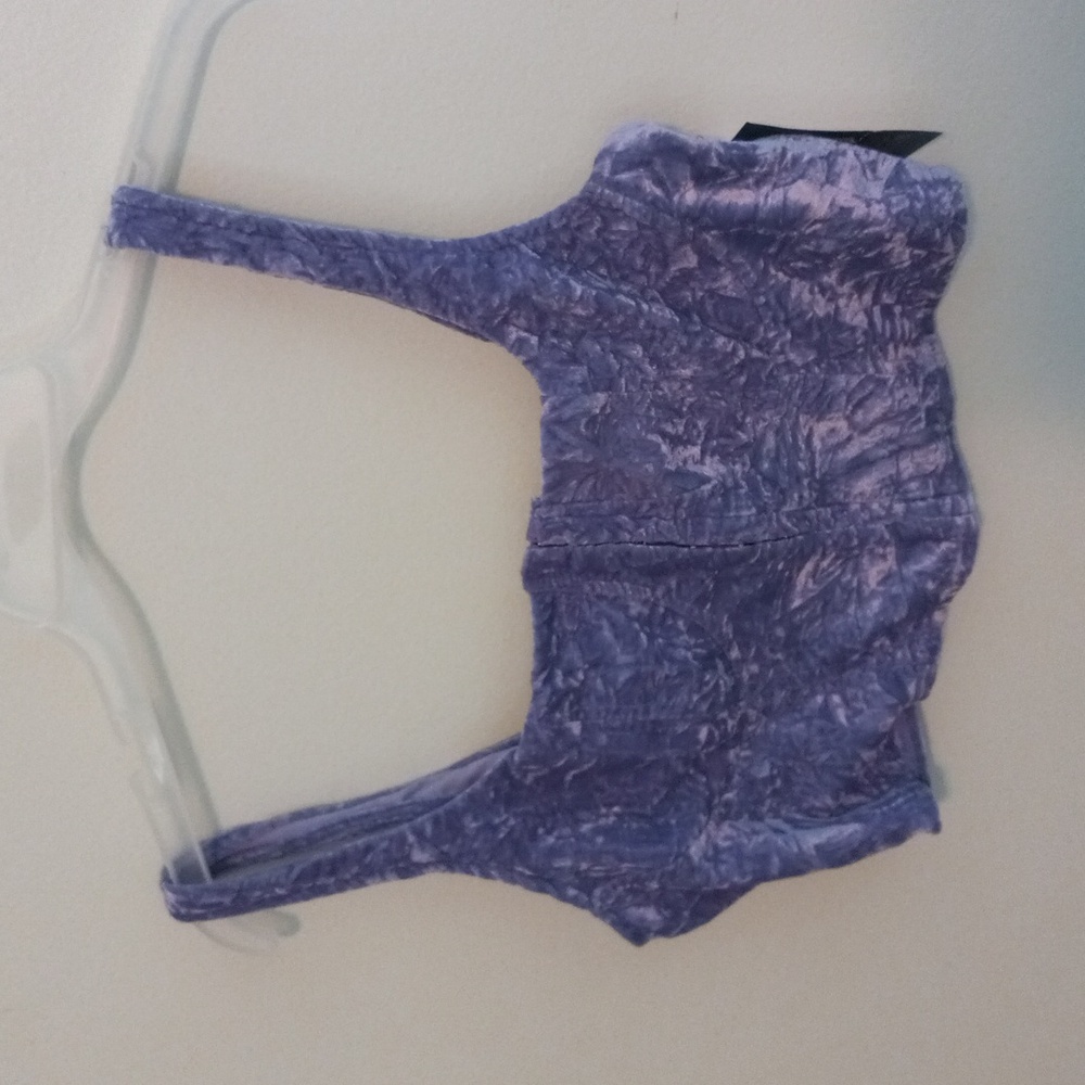 Purple Velvet Crop Top